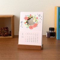 Midori floral desk calendar 2026