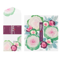 Midori Kami letter writing set - Flowering Kale Wreath