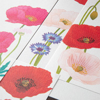 Midori Kami letter writing set - poppy.