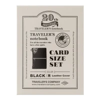 TRAVELER'S notebook Card Size 20th Anniversary Set - BLACK
