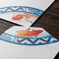 Midori Kami letter writing set - (S2) goldfish