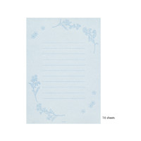 Midori letter writing set - HANAIRO WASHI - blue forget-me-nots
