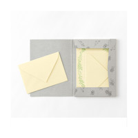 Midori letter writing set - HANAIRO WASHI - yellow mimosa