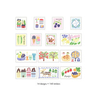 Midori Yuru Log roll stickers - stamps design
