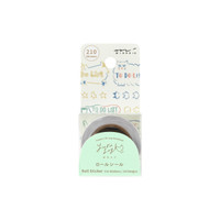 Midori Yuru Log roll stickers - list design