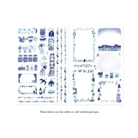 Midori Yuru Log stickers - blue nordic design