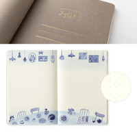 Yuru Log Notebook B6 forest blue nordic design