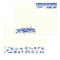 Yuru Log Notebook B6 forest blue nordic design