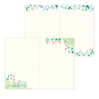 Midori Yuru Log Notebook B6 - floral design