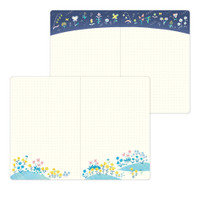 Midori Yuru Log Notebook B6 - floral design