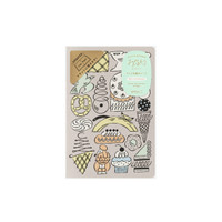 Midori Yuru Log Notebook B6 - sweets & animal design