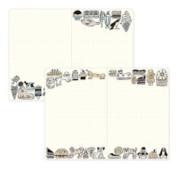 Midori Yuru Log Notebook B6 - sweets & animal design