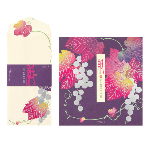 Midori Kami letter writing set - grape