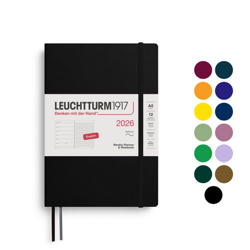 Leuchtturm1917 Weekly Planner & Notebook 2026 - A5 soft cover