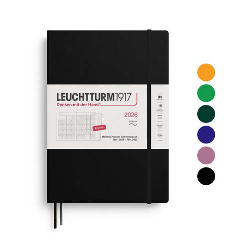 Leuchtturm1917 Monthly Planner & Notebook 2026 - B5 soft cover