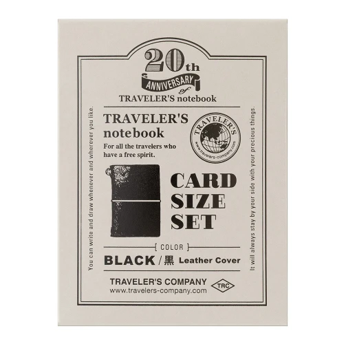 TRAVELER'S notebook Card Size 20th Anniversary Set - BLACK