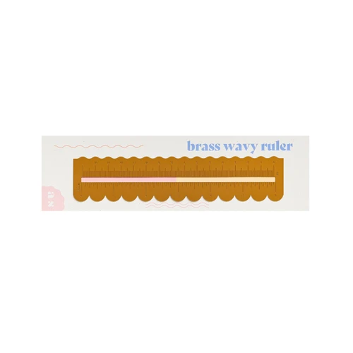 Brass ruler - wave design