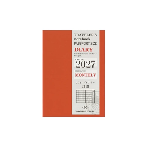 TRAVELER'S notebook 2027 monthly diary - passport size