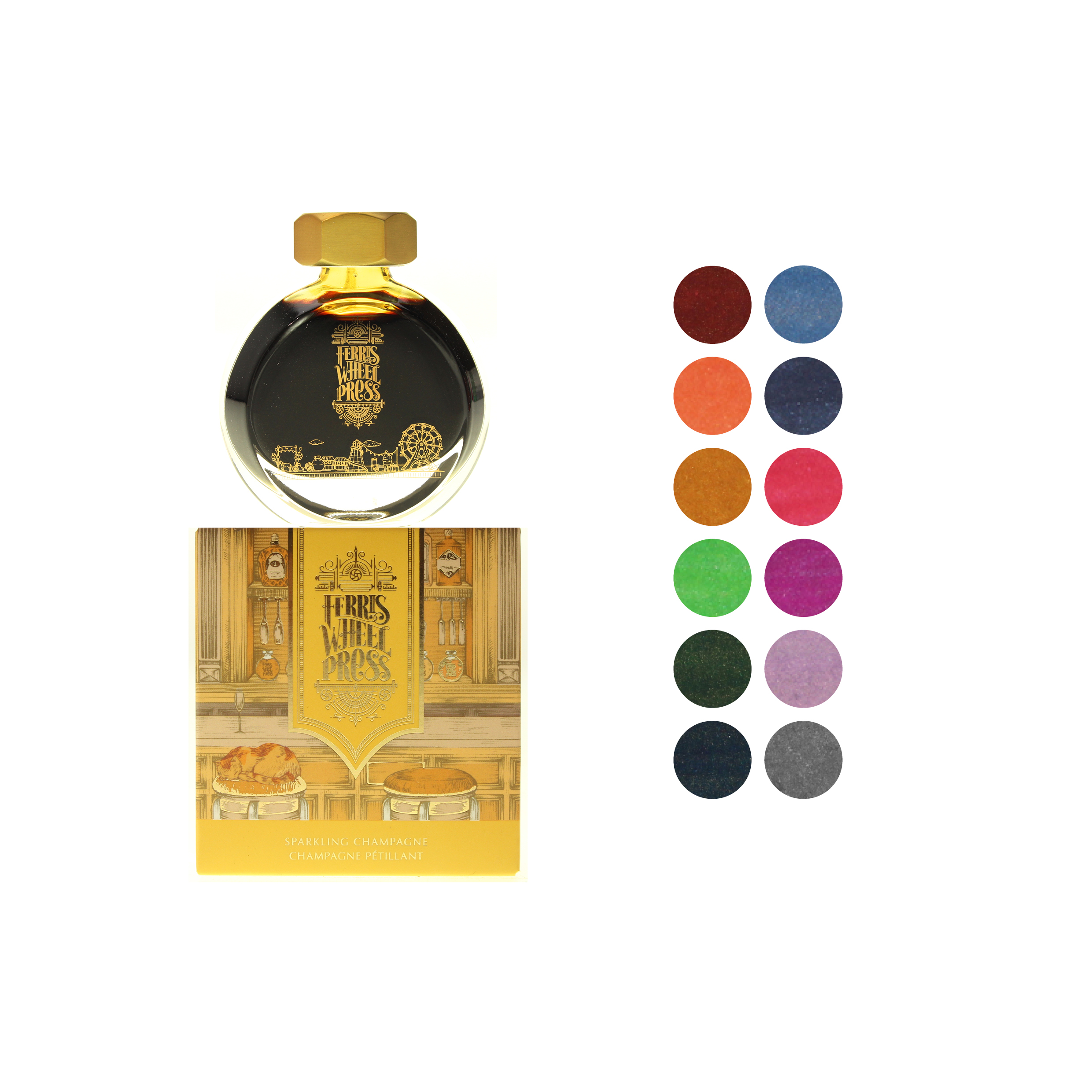 kai Ferris Wheel Press 38ml 4色 Ferris Wheel Press - fountain pen ink - 38ml - sparkling