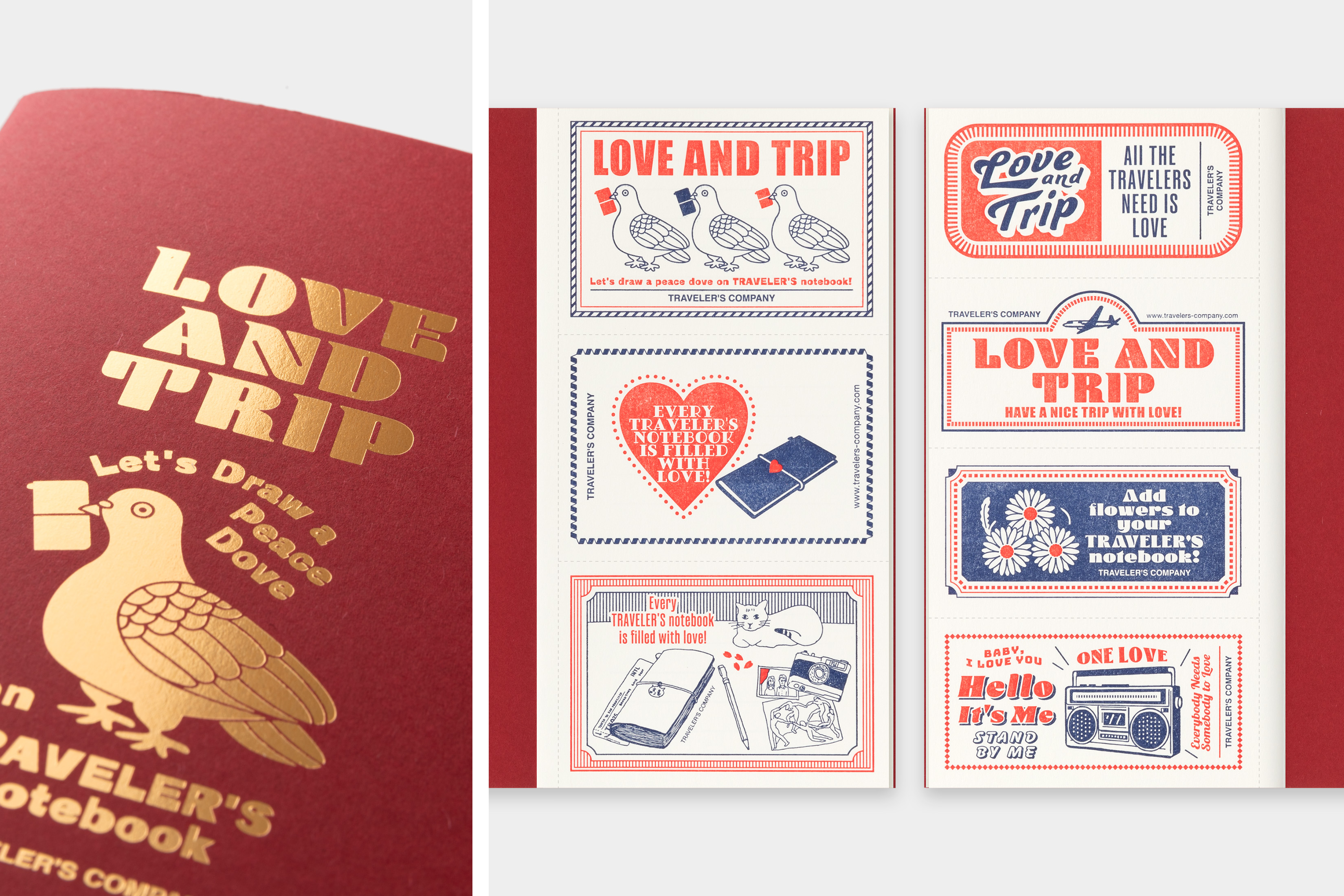 TRAVELER'S notebook - LOVE AND TRIP - notebook insert