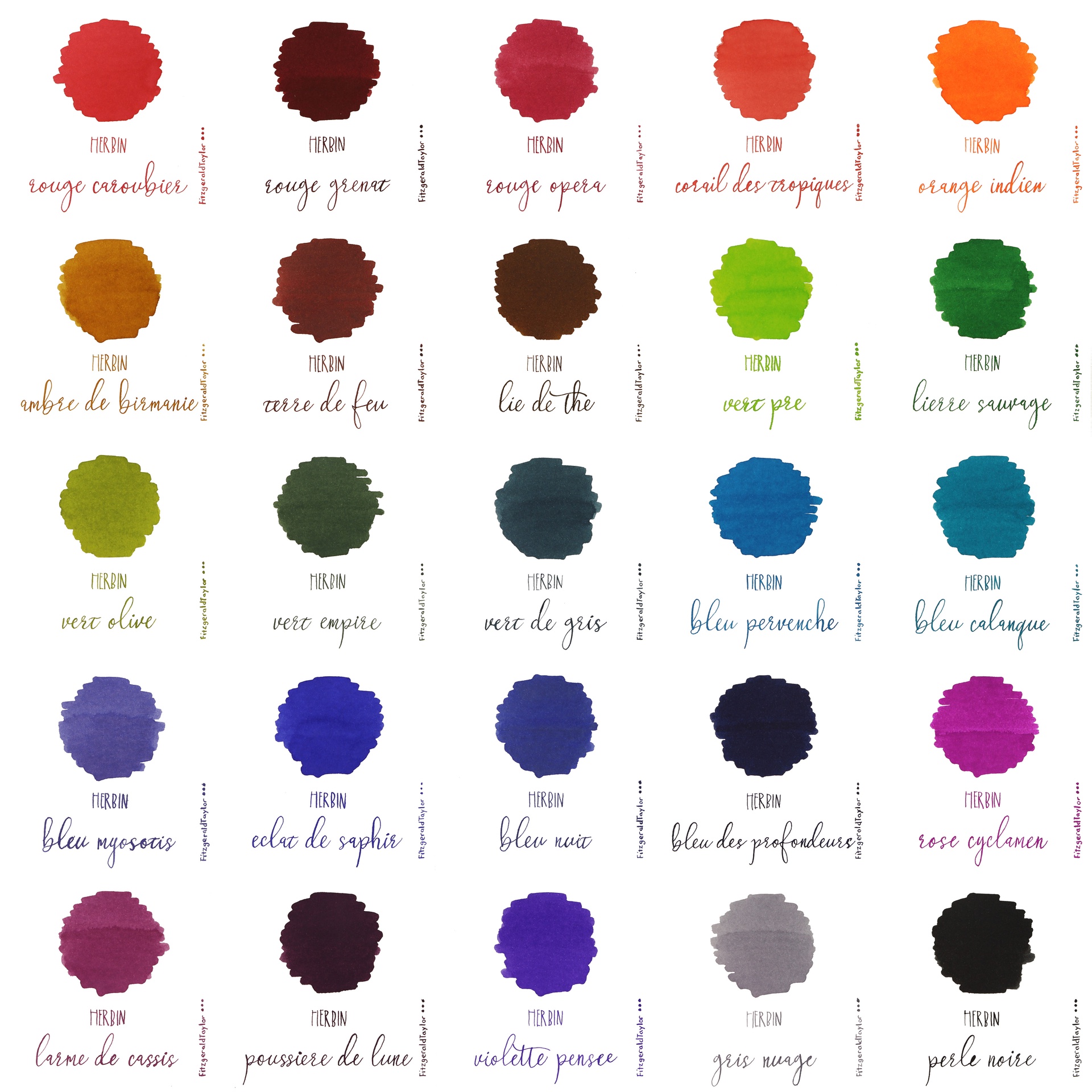 Herbin Inks Examples Herbin fountain pen ink cartridges - FitzgeraldTaylor