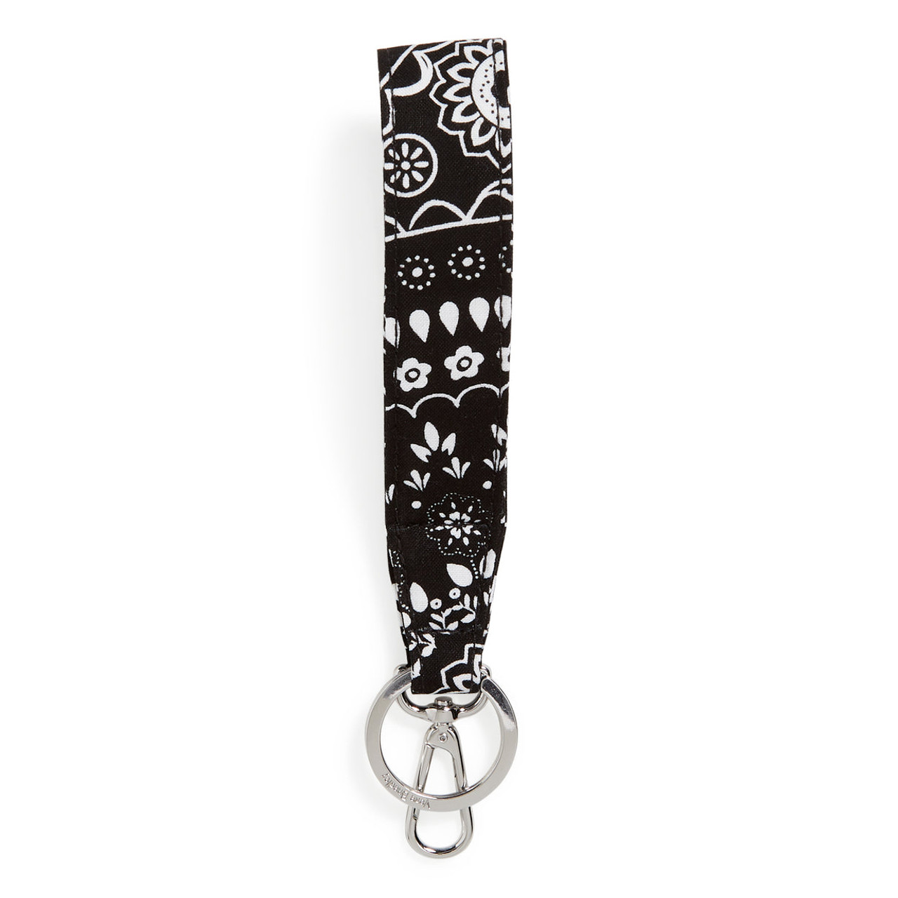 Wide Loop Keychain in Black Bandana Medallions