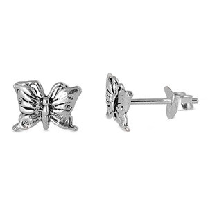 Small Butterfly In Flight Stud Earrings