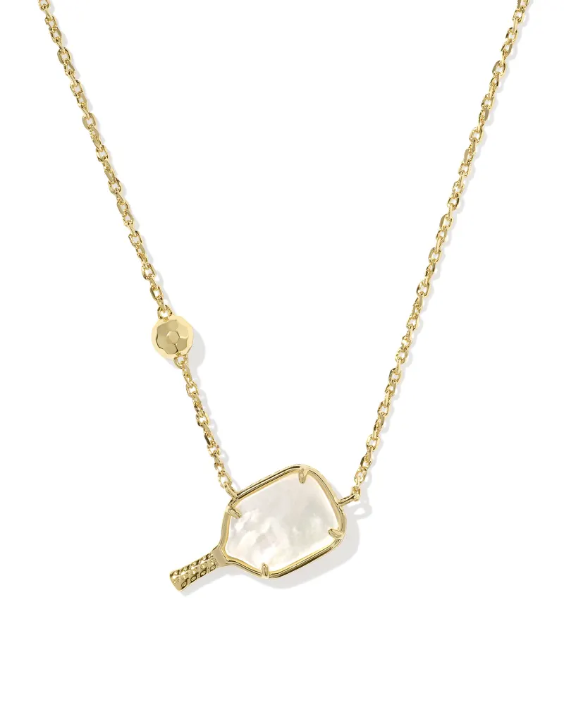 *p(R)ojectR® ＊P Necklace Kendra Scott Pickleball Short Pendant Necklace - Mother of Pearl Gold