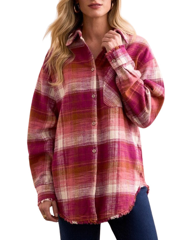 Oversized-Flannel-Fringed-Hem-