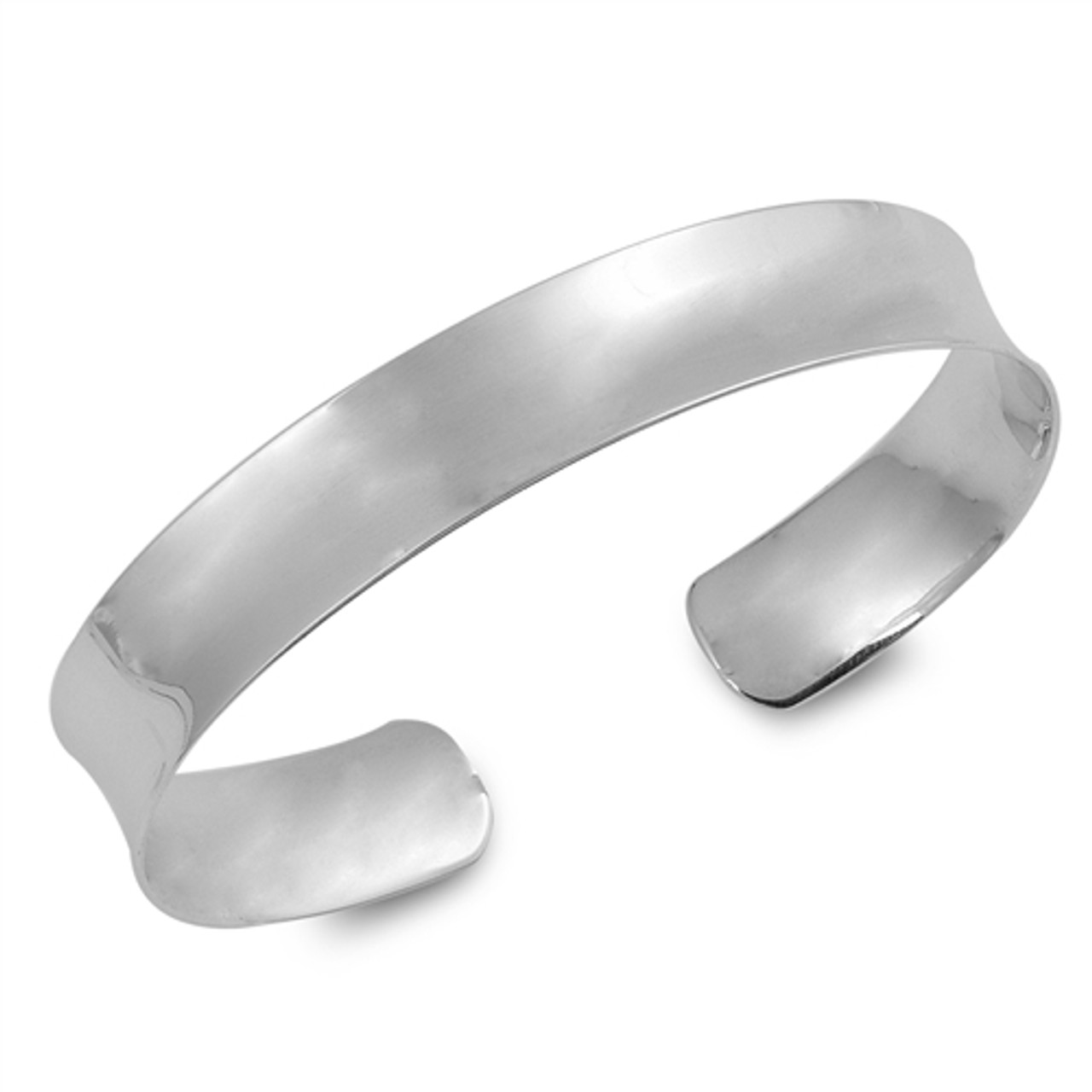 Men's Plain Sterling Silver Cuff Bracelet