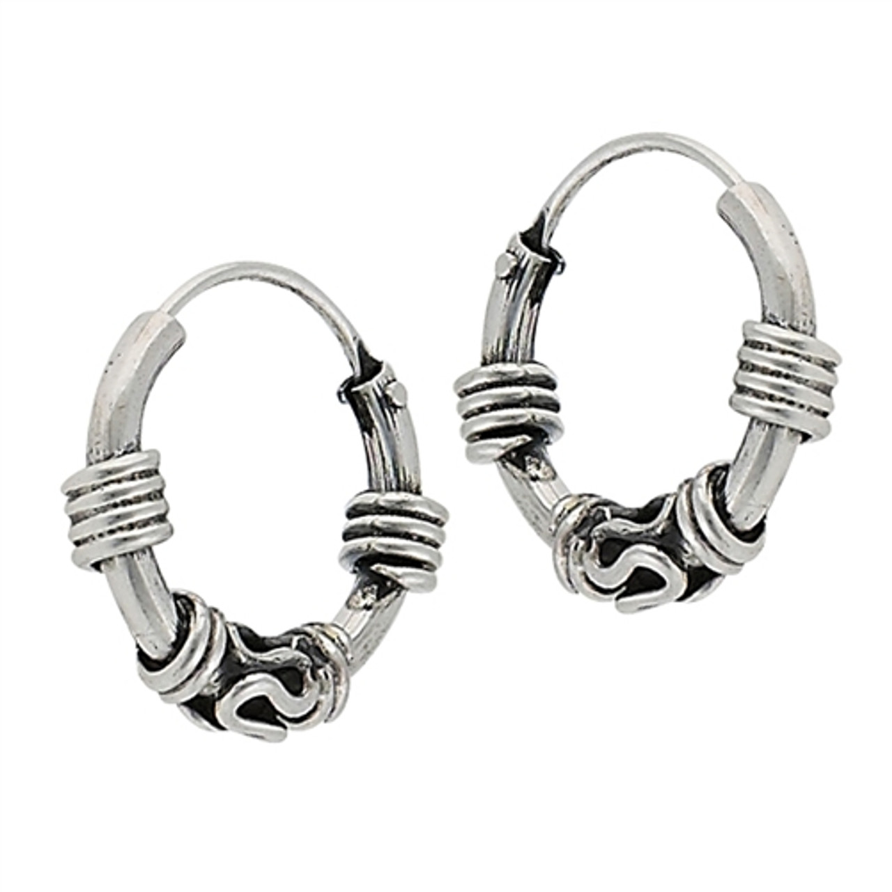 Small bali hoop earrings Clearance
