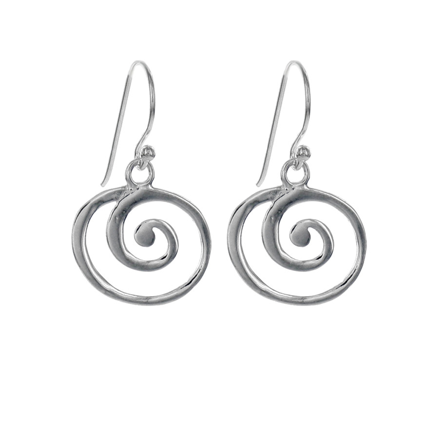 Oval Swirl Dangle Earrings