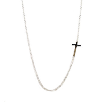 Sideways Cross Necklace