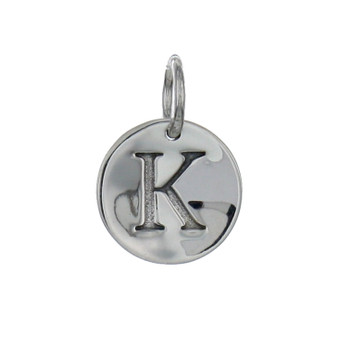 Round Stamped K Pendant Round Stamped K Pendant