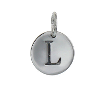 Round Stamped L Pendant