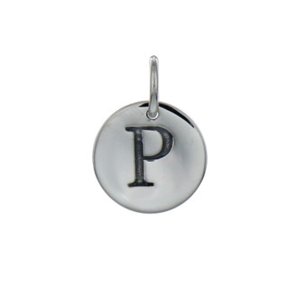 Round Stamped P Pendant Round Stamped P Pendant