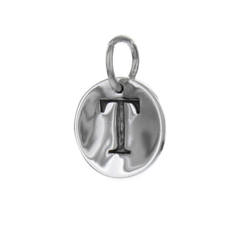 Round Stamped T Pendant