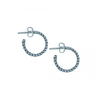 20mm Smooth Twisted Hoop Earring