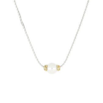 Pérola Single Pearl Necklace Gold