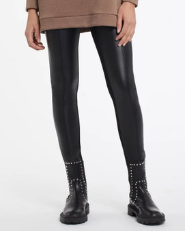 Tribal - Vegan Leather Combination Leggings