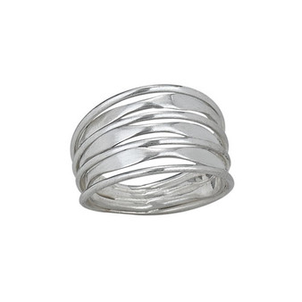 Wavy and Flat Wire Wrap Ring