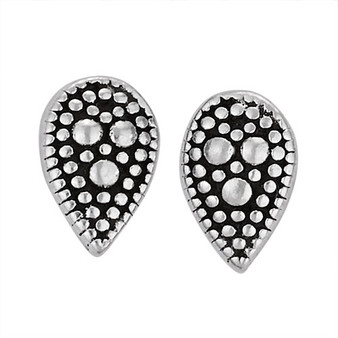 Bali Beaded Teardrop Stud Earrings