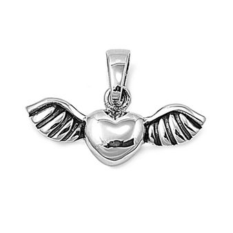 Angel Wing Heart Pendant