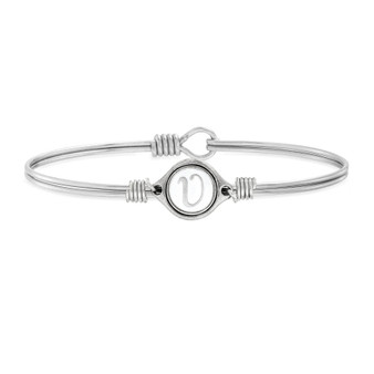 Initial V Bangle Bracelet