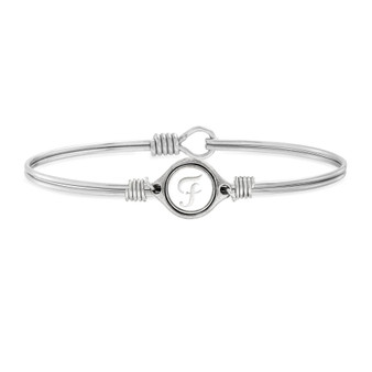 Initial F Bangle Bracelet