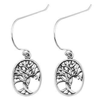 Interwined Tree of Life Dangle Earrings