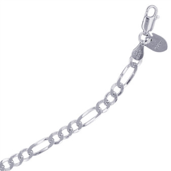 Sterling Silver Figaro Link Chain, 150 Gauge