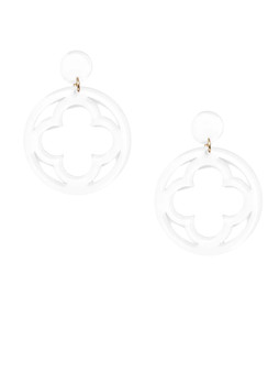 Felicity Drop Earring - White