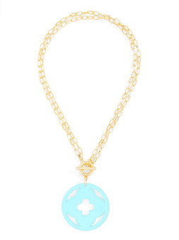 Grace 2-Way Pendant Necklace - Bright Blue