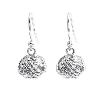 Rope Love Knot Dangle Earrings